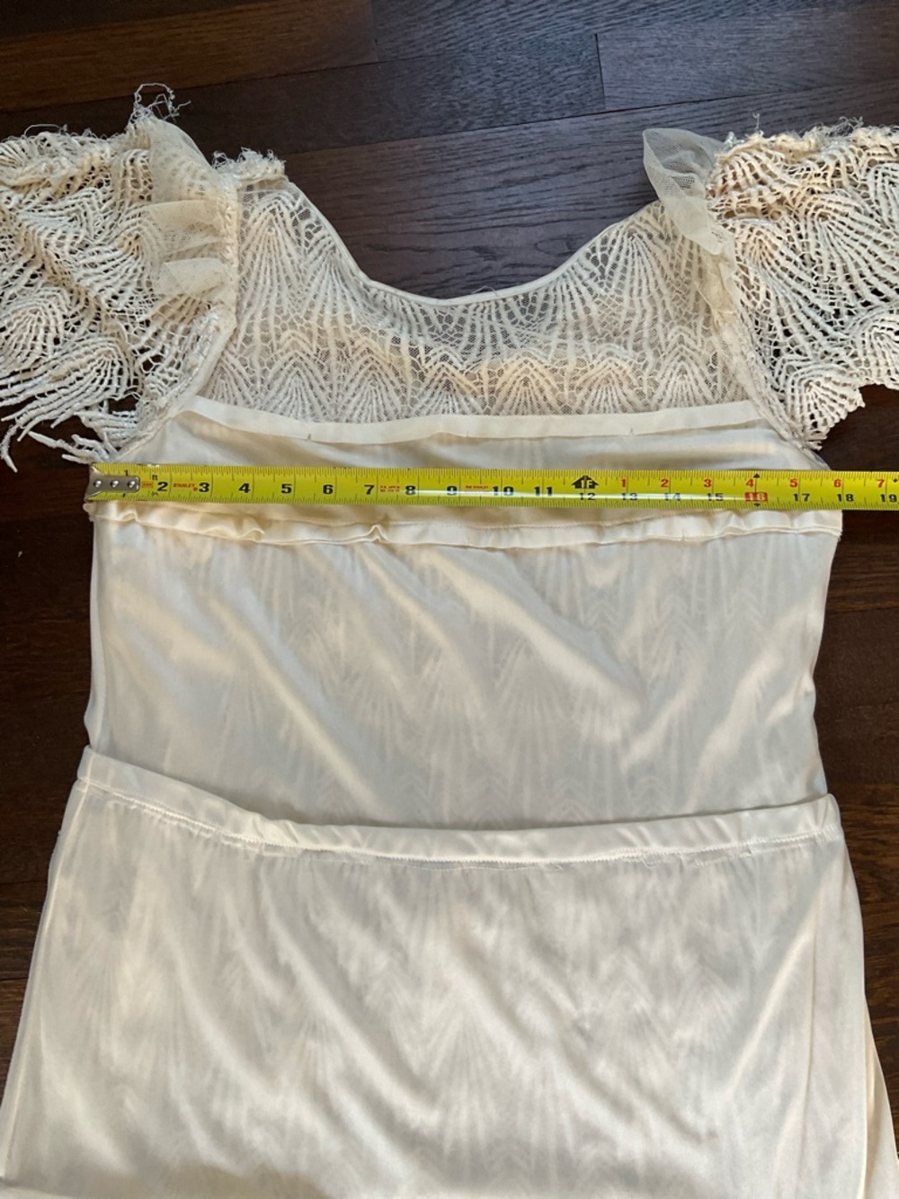 SAMAX Cream Crochet Fringe Mini Dress Lined Boho Coastal Resort Festival - Picture 15 of 16